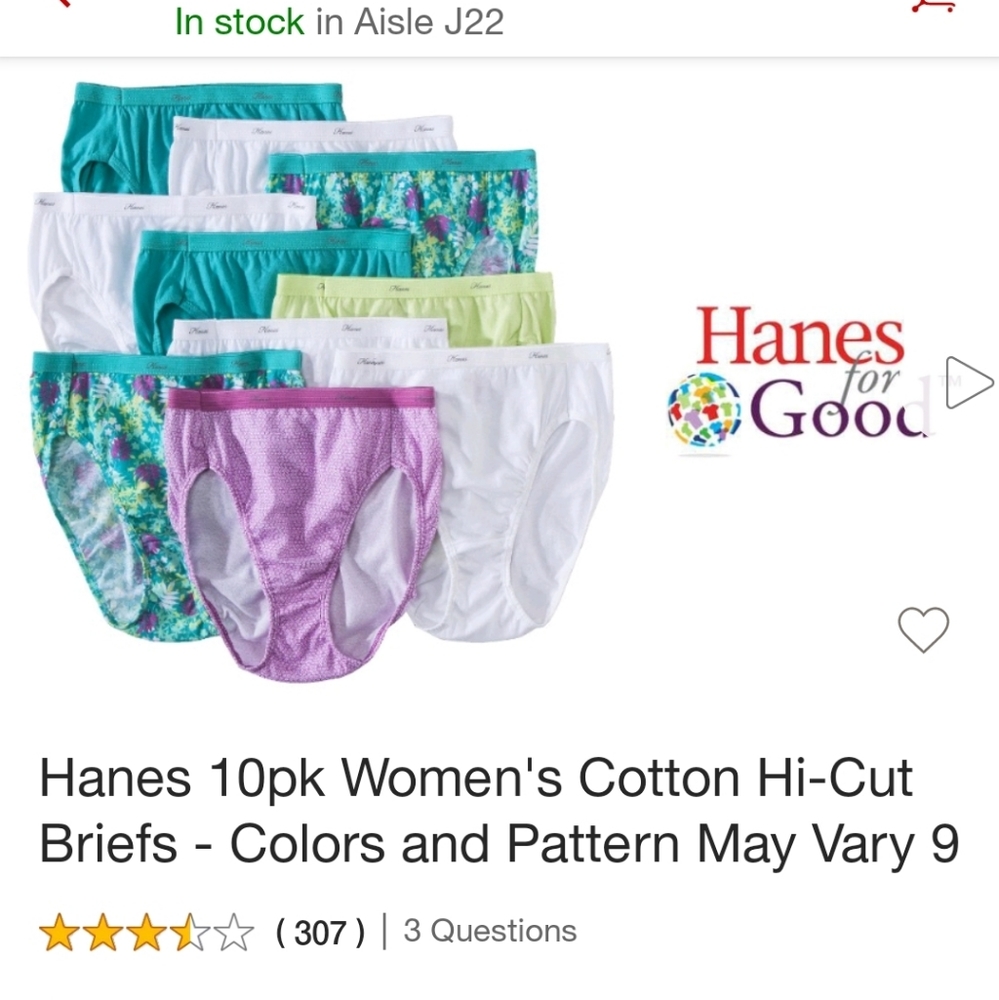 COPY - Hanes hi-cut briefs